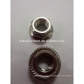 stainless steel 304, 316 flange head nut, hex flange nut with serration